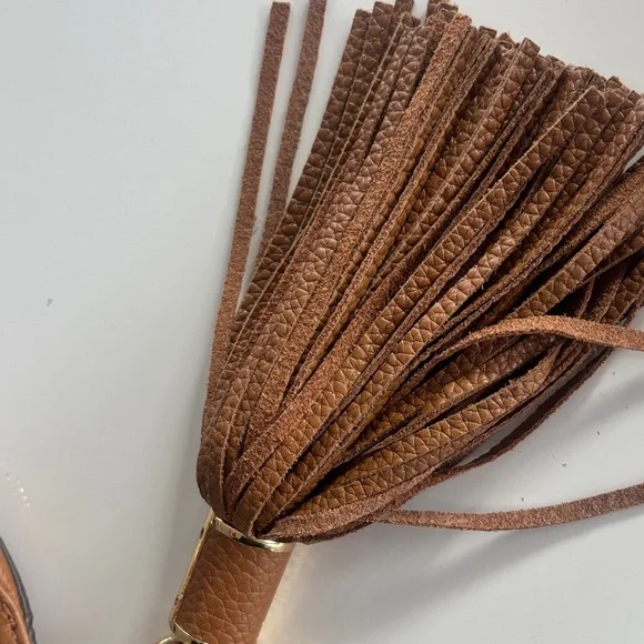 Michael Kors Tan Leather Shoulder Bag with Tassel - Picture 17 of 17